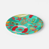 Assiettes En Carton vacances été plage motif (Angle)