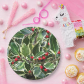 Assiettes En Carton Vacances Holly Feuille et Red Berries (Fête)