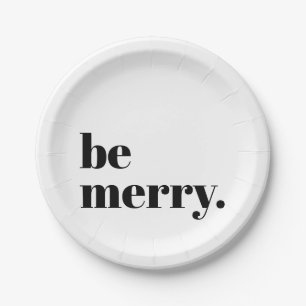 Assiettes En Carton Vacances Modernes Minimaliste Plaisir Soyez Joyeux