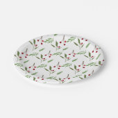 Assiettes En Carton Vacances Modernes Vacances Verdure Botanique Berry (Angle)