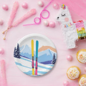 Assiettes En Carton Vacances ski (Fête)