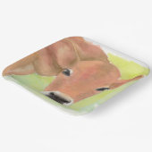 Assiettes En Carton Vache aquarelle (Angulaire)