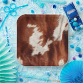 Assiettes En Carton Vache blanche Brown (Fête)