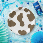 Assiettes En Carton Vache blanche Brown Imprimer Pays Western Rodeo Pa (Fête)