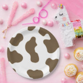 Assiettes En Carton Vache blanche Brown Imprimer Pays Western Rodeo Pa (Fête)