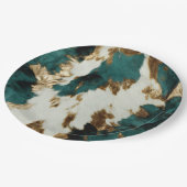 Assiettes En Carton Vache blanche de l'Ouest Emerald Gold (Angle)