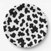 Assiettes En Carton Vache blanche et noire Imprimer Fête d'anniversair (Devant)