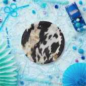 Assiettes En Carton Vache blanche noire (Fête)