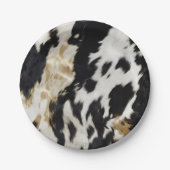Assiettes En Carton Vache blanche noire (Devant)