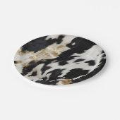 Assiettes En Carton Vache blanche noire (Angle)