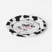 Assiettes En Carton Vache blanche noire Avez-vous entendu l'anniversai (Angle)