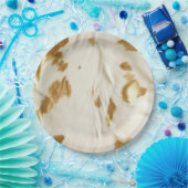 Assiettes En Carton Vache blanche or (Fête)