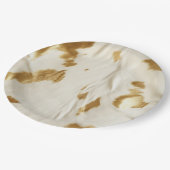 Assiettes En Carton Vache blanche or (Angle)