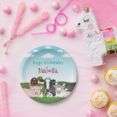 Assiettes En Carton Vache Cochon Mouton Poulets de ferme Animaux de fe (Fête)