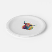 Assiettes En Carton Vache cool dans le T-shirt classique de la prairie (Angle)
