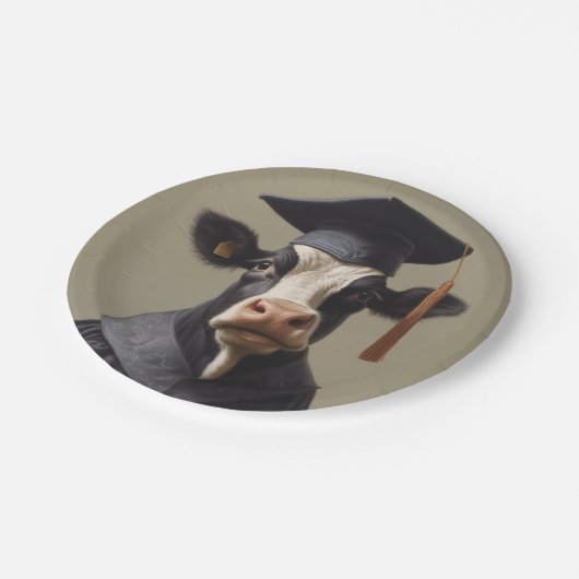 Assiettes En Carton Vache diplômée (Angle)