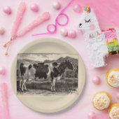 Assiettes En Carton Vache du 19ème siècle du Holstein d'impression (Fête)
