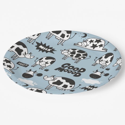 Assiettes En Carton Vache et lait (Angle)