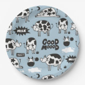 Assiettes En Carton Vache et lait (Devant)