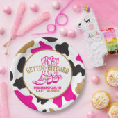 Assiettes En Carton Vache Imprimer Dernier Rodéo Bachelorette Plaques  (Fête)