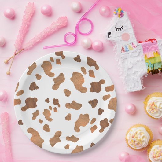 Assiettes En Carton Vache Imprimer fête d'anniversaire (Fête)