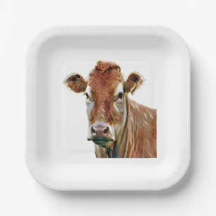ASSIETTES EN CARTON VACHE MIGNONNE