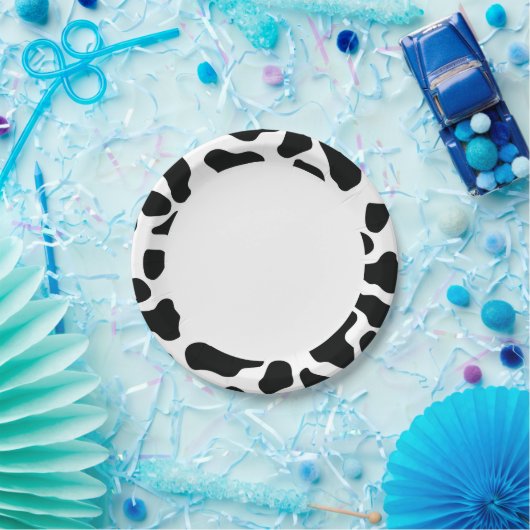 Assiettes En Carton Vache mignonne cacher l'anniversaire (Fête)