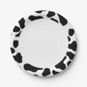 Assiettes En Carton Vache mignonne cacher l'anniversaire (Devant)