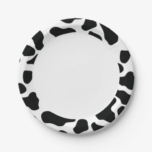 Assiettes En Carton Vache mignonne cacher l'anniversaire