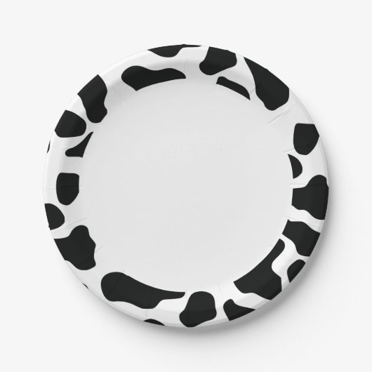 Assiettes En Carton Vache mignonne cacher l'anniversaire (Devant)