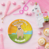 Assiettes En Carton Vache mignonne Jersey anniversaire personnalisé (Fête)