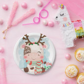 Assiettes En Carton Vache Mon 1er Noël (Fête)