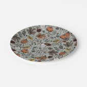 Assiettes En Carton Vache Motif de Thanksgiving Crâne d'automne moisso (Angle)