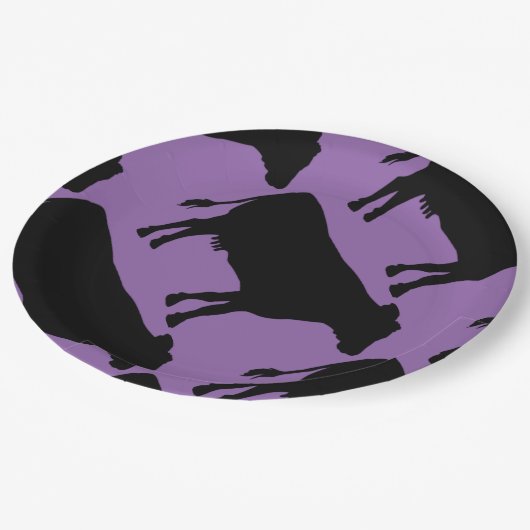 Assiettes En Carton Vache noire (Angle)