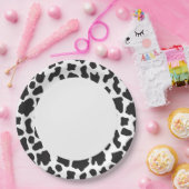 Assiettes En Carton Vache Noire Et Blanche (Fête)