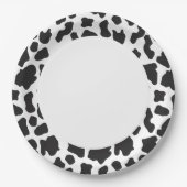 Assiettes En Carton Vache Noire Et Blanche (Devant)
