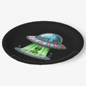 Assiettes En Carton Vache qui enlève un Alien (Angle)