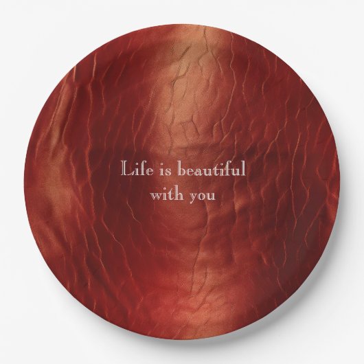 Assiettes En Carton Vache rouge occidentale (Devant)