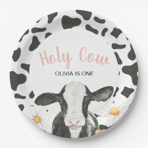 Assiettes En Carton Vache sacrée, je suis une Marguerite
