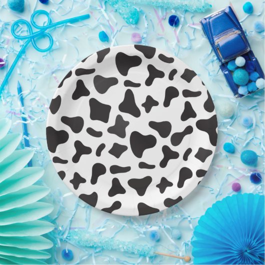 Assiettes En Carton Vache Saint Anniversaire Vache Imprimer Plaques de (Fête)