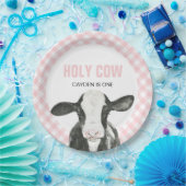 Assiettes En Carton Vache Saint Je suis une plaque de papier d'anniver (Fête)