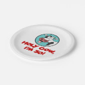 Assiettes En Carton Vache sainte J'ai 30 ans, vache caricaturiste amus (Angle)