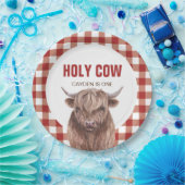 Assiettes En Carton Vache sainte Je suis une plaque de papier d'annive (Fête)