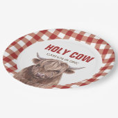 Assiettes En Carton Vache sainte Je suis une plaque de papier d'annive (Angle)