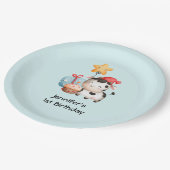 Assiettes En Carton Vache souriante mignonne adorable Anniversaire (Angle)