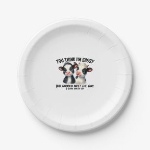 Assiettes En Carton Vache, tu crois que je suis sûr que tu devrais ren