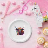 Assiettes En Carton Vache, vache, vache, art de la vache des hautes te (Fête)