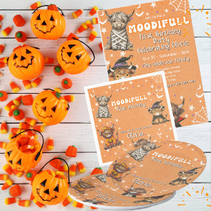 Assiettes En Carton Vaches Highland mignonnes Moodifull Halloween Anni