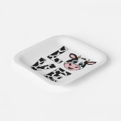Assiettes En Carton Vaches mignonnes J'aime (Angulaire)