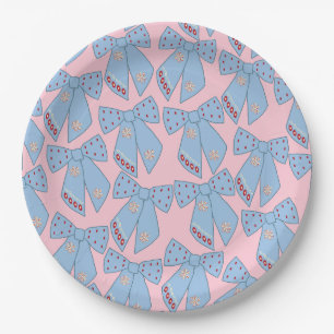 Assiettes En Carton Vaches Roses Et Bleues